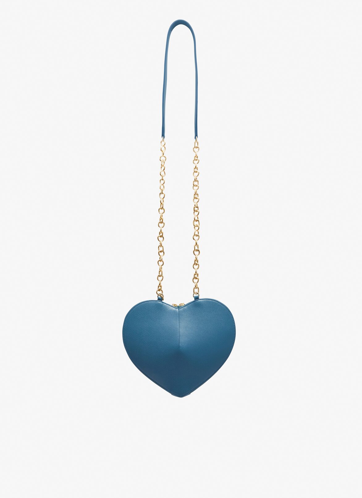 Le Cœur with chain bag in goatskin ALAÏA BLUE LE CŒUR WITH CHAIN BAG IN GOATSKIN